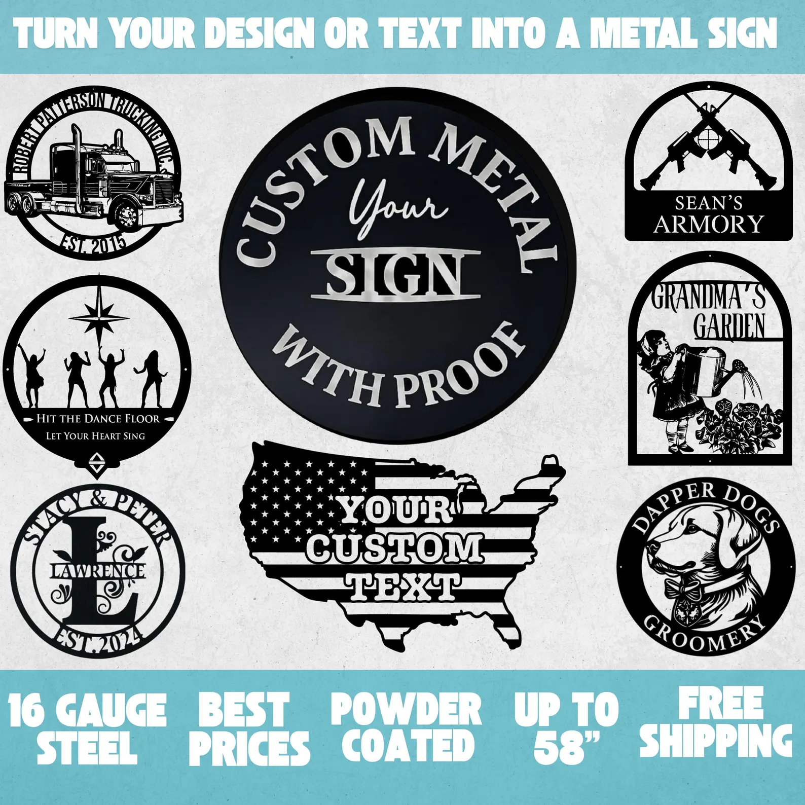 Custom metal sign by MetalSignia