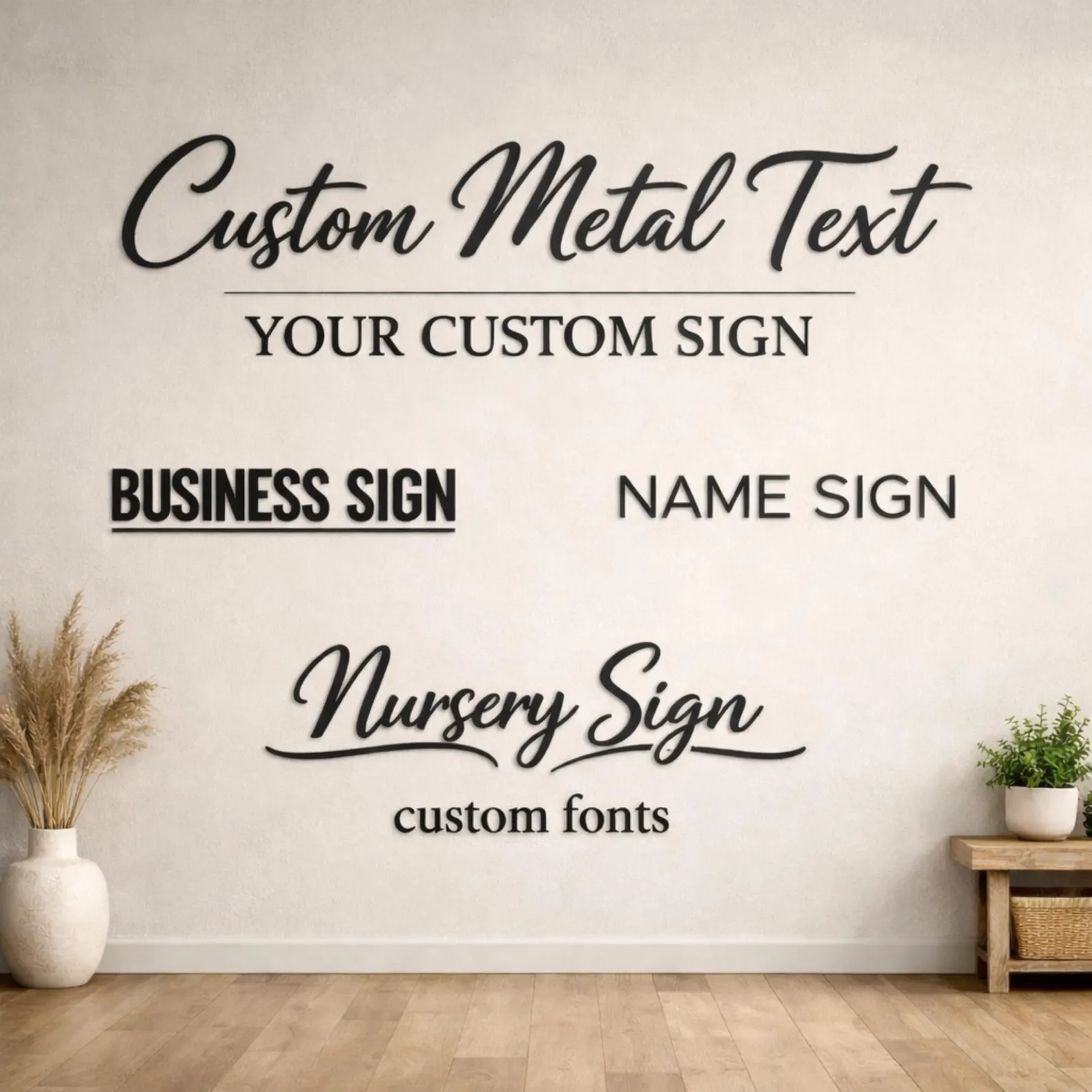 Custom metal words by MetalSignia